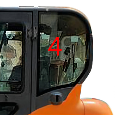DX60-9 DX70 두산 유리  좌측 문 후방 위치 NO.4