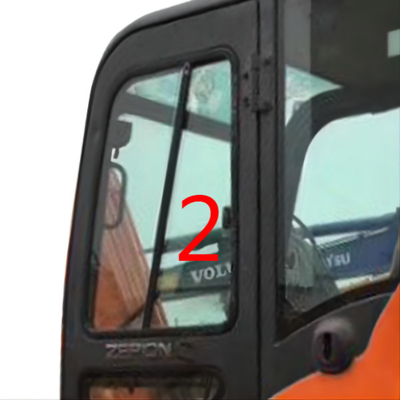 DX60W DX90-9C 두산 글라스는 측 스트리아가트 입장 NO.2 템퍼링된 굴삭기 택시 글라스를 남겼습니다