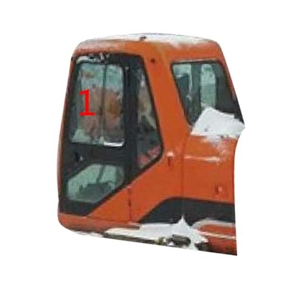 DX220LC-7 DX225LC-9 두산 글라스는 비스듬한 측면 위치 NO.1 템퍼링된 굴삭기 택시 글라스를 남겼습니다