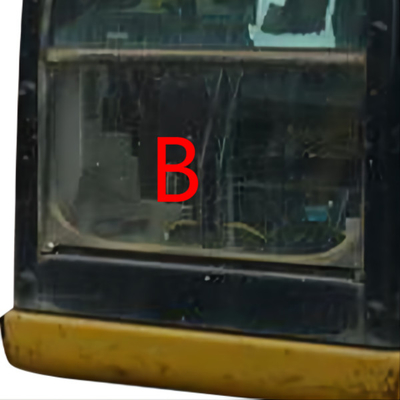 CAT307E E307E 굴삭기 유리 대체 애벌레 택시  앞 내림 위치 비