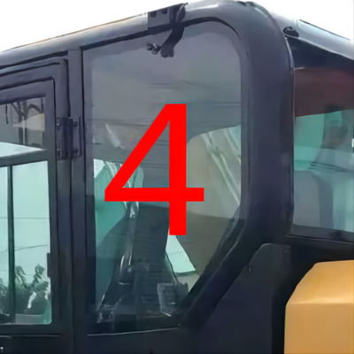 CAT307E E307E 굴삭기 창 유리 애벌레 택시 좌측 문 후방 위치 NO.4