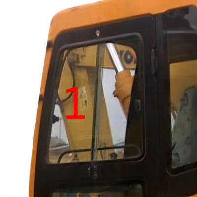 R225-7LC R140-7LC 방풍은 글라스 현대 굴삭기 좌측 위치 비스듬한 NO.1을 완화시켰습니다