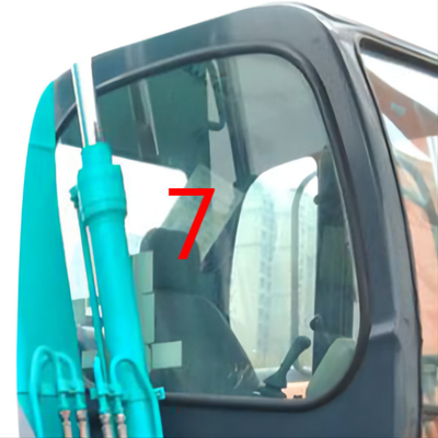 오른쪽 고벨코 맞춘 윈드쉴드 글래스는 작은 굴삭기 글라스를 녹색으로 만듭니다