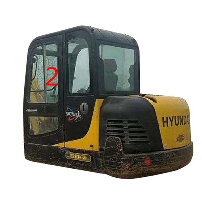 현대 R60-7 굴삭기 도어 윈도우 대체는 곧은 측면 위치 NO.2를 남겼습니다