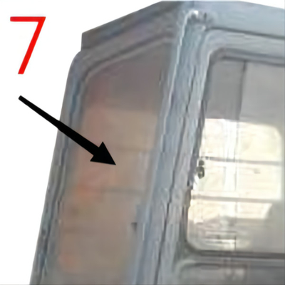 EX-1 EX120-1 EX200-1 히다찌 굴삭기 글라스 우측면 위치 No.7 템퍼드 글라스