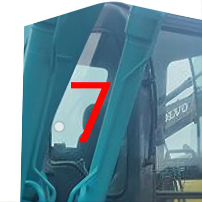 SK-6 SK-8 SK230-6 고벨코 굴삭기 글라스 우측면 위치 NO.7 방풍은 글라스를 완화시켰습니다