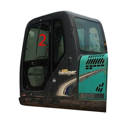 SK230-6 SK-6 SK-8 굴삭기 도어 윈도우 대체는 곧은 측면 위치 NO.2 바람막이를 남겼습니다