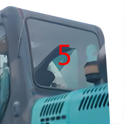 SK-6 SK-8 SK230-6 고벨코 굴삭기 유리는 도어 배면 측면 위치 NO.5 방풍 템퍼드 글라스를 남겼습니다