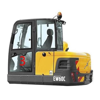 EC60C EC60 굴삭기 택시 유리 볼보는 문 아래쪽 번호. 3을 남겼습니다