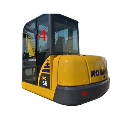 Temperature Resistant PC56-7 PC56 Excavator Window Glass Cab Back Left Side Position NO.4